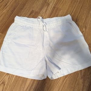 White Linen Shorts